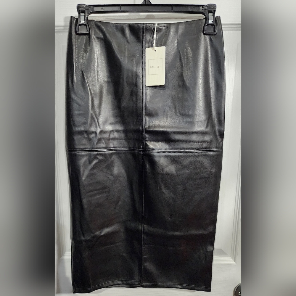 Faux Leather Skirt